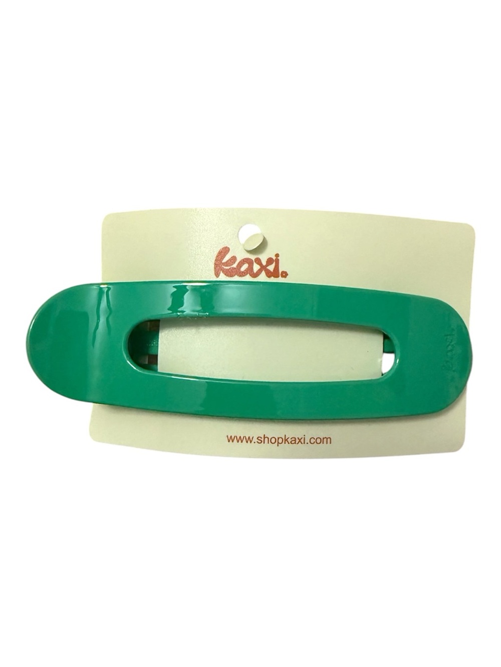 Green Acrylic Oval Hair Clip